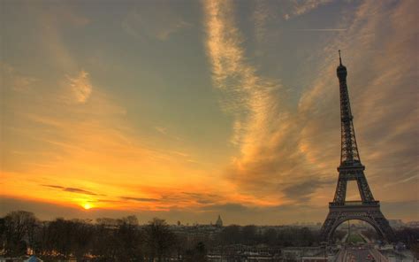 Awesome Wallpaper Eiffel Tower At Sunset Images
