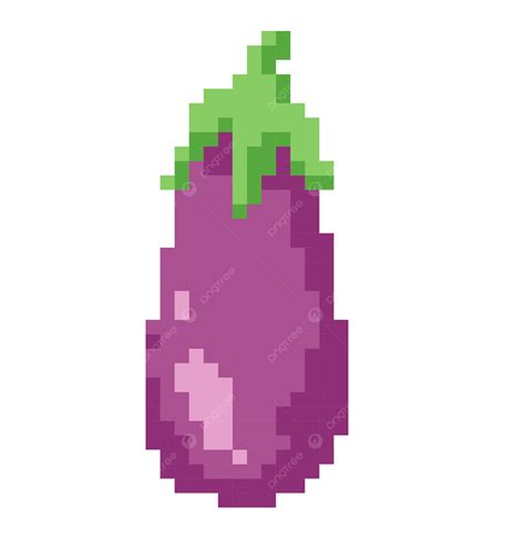 Pixel Style Vegetable Eggplant Vector Pixel Wind Gourmet Food