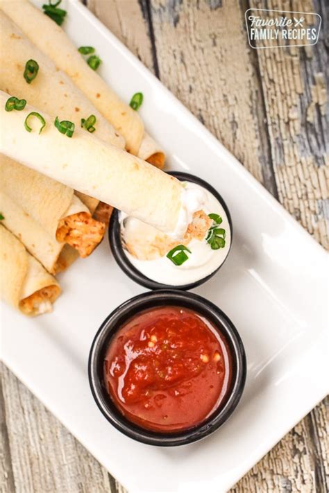 Use a rotisserie chicken to make it even faster to prepare. Easy Mexican Chicken Flautas | from Favorite Family Recipes