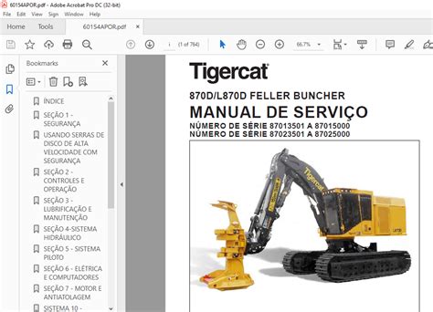 Tigercat D L D FELLER BUNCHER MANUAL DE SERVIÇO PDF DOWNLOAD