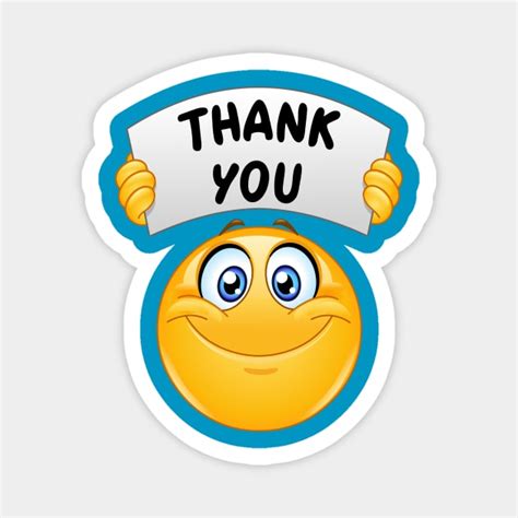 Emoji Emoticon With Thank You Sign Emoji Magnet Teepublic