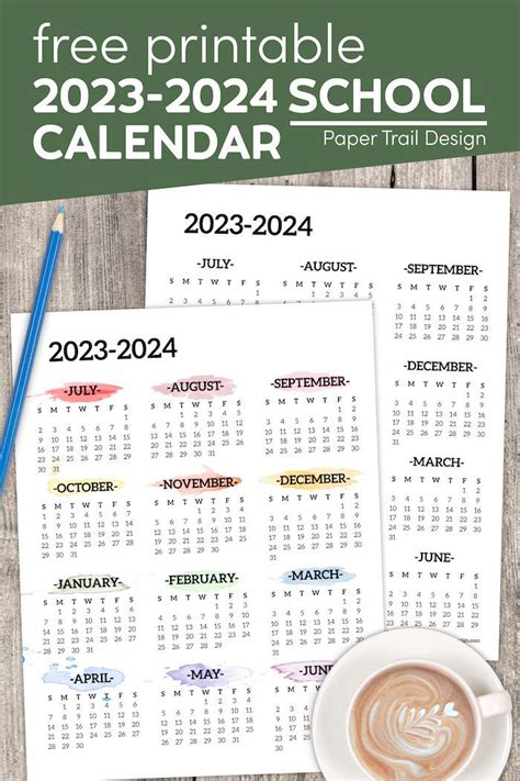 These 2023 2024 School Year Calendars Come In Different Designs