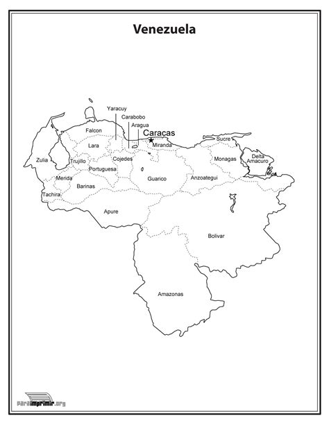 Mapas De Venezuela Para Colorear E Imprimir Imagui