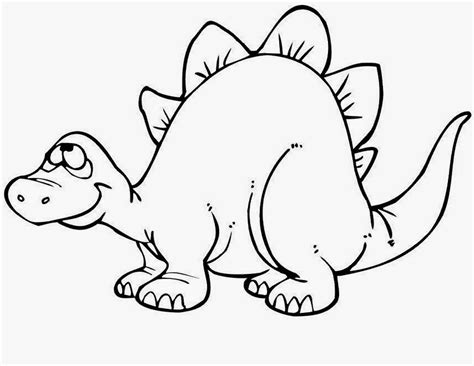 Gambar Dinosaurus Kartun Untuk Diwarnai