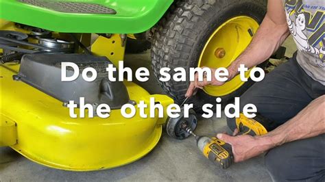 How To Adjust And Level A John Deere Mower Deck 42in 48in Youtube