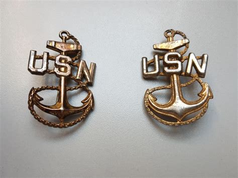 Us Navy Chief Petty Officers Badges 2 X Catawiki