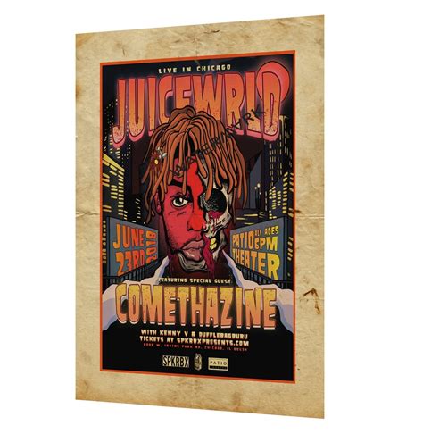 Juice Wrld Tour Chicago Concert Poster Retro Print Old Photo Etsy