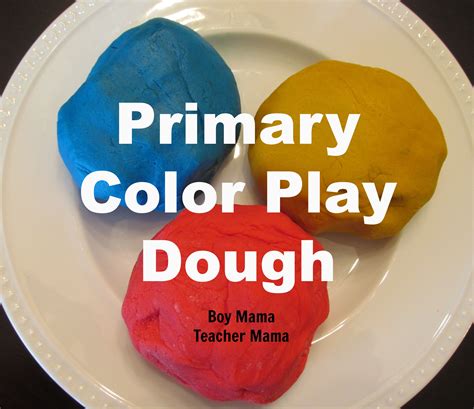 Boy Mama: Primary Color Play Dough | Playdough, Primary colors, Mixing primary colors