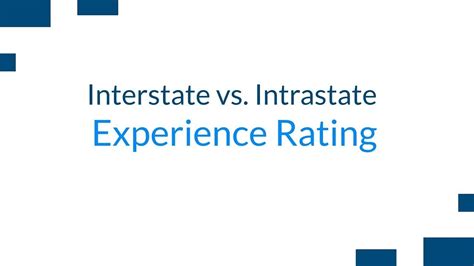 Intrastate Vs Interstate Experience Ratings Youtube