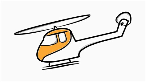 Helicopter Color Cartoon Illustration Hand Stock Motion Graphics Sbv