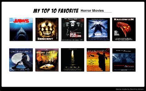 My Top 10 Favorite Horror Movies By Fallnightwolf On Deviantart