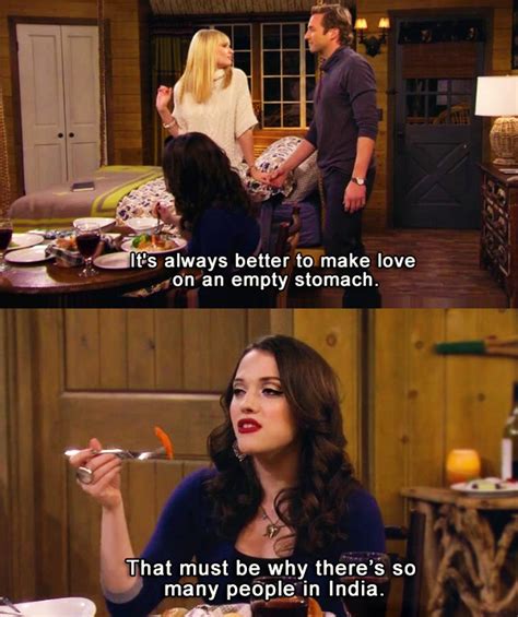 Empty Stomach ~ 2 Broke Girls Quotes ~ Season 2 Episode 13 And The
