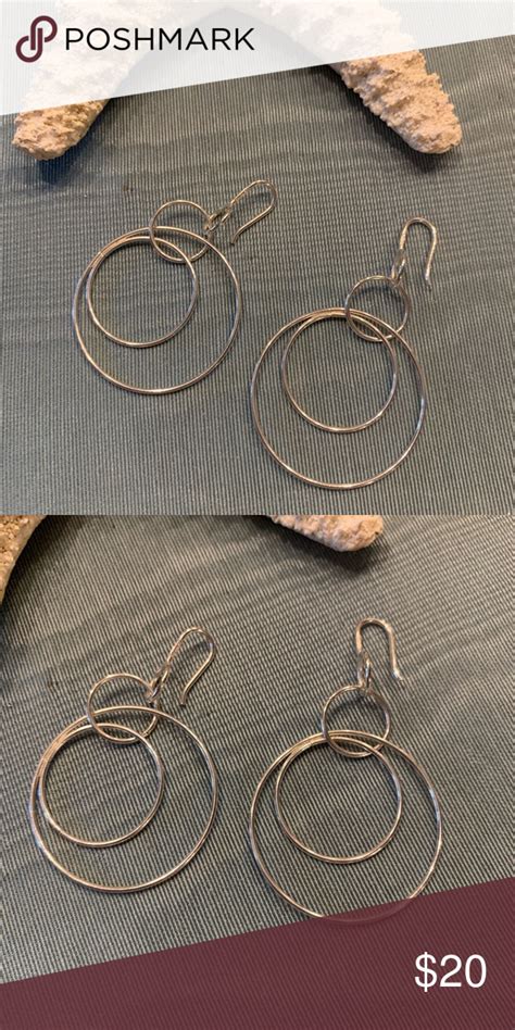 Sterling Silver Multi Hoops Earrings Vintage Jewelry Earrings