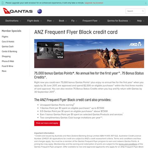 The qantas visa credit card is issued by hsbc australia. ANZ Frequent Flyer Black Credit Card 75k Points First Year $0 and 75 Status Credits w/ Any ...