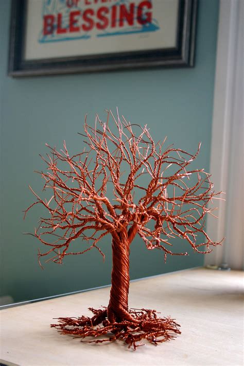 Small Standing Copper Wire Tree Art Facebook Com Twistedforest