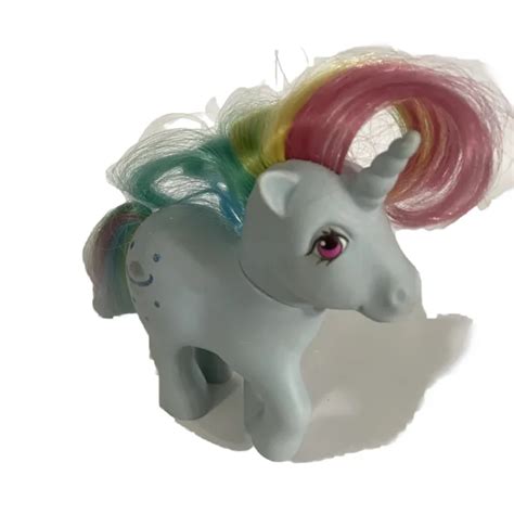 My Little Pony G1 Moonstone Rainbow Unicorn 1983 Vintage Blue Glitter