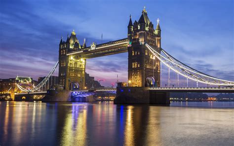 Famous Tower Bridge In London England At Night Android Wallpapers For