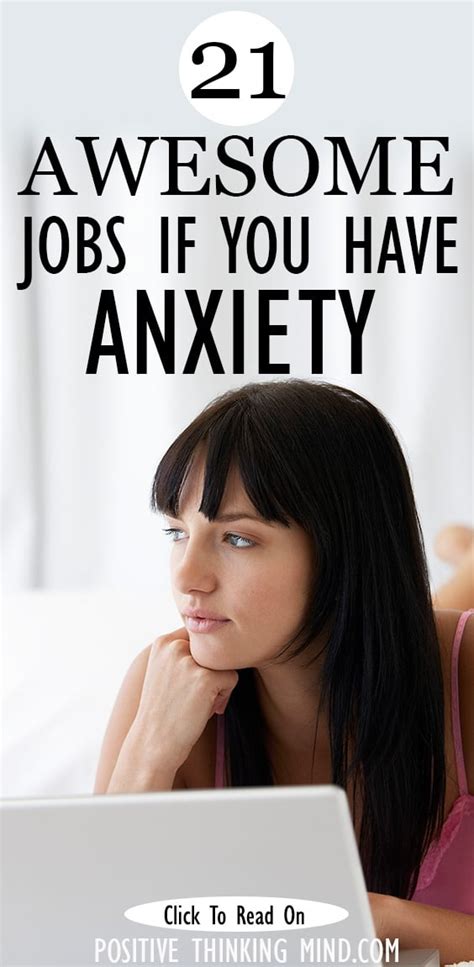 21 Jobs For Making Money With Anxiety Positive Thinking Mind