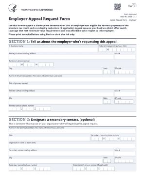 Making electronic payments using ach credit/debit. Fillable Online Marketplace Employer Appeal Request Form ...