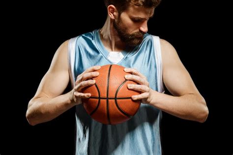Basketball Player Holding A Ball Stock Photo Image Of Holding
