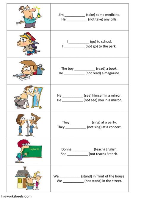 Past Simple Positive And Negative Sentences Part Worksheet Gambaran