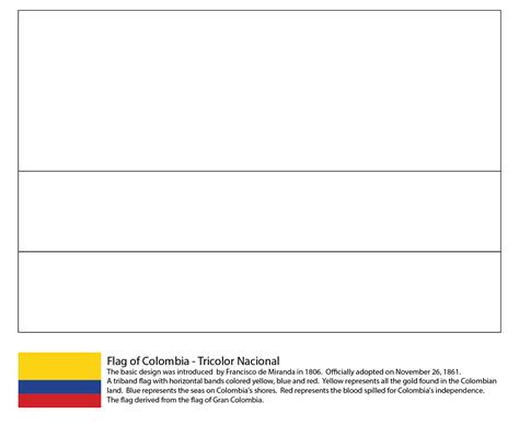 Colombia Flag Coloring Page Colouringpages