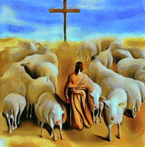 The Good Shepherd Painting By Gabino Di Gracchia Fine Art America