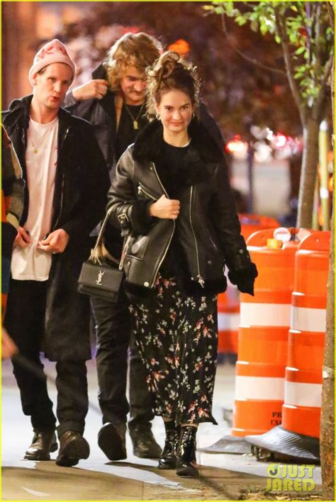 Lily James Matt Smith Grab Dinner With Friends In Nyc Photo Photos Just Jared