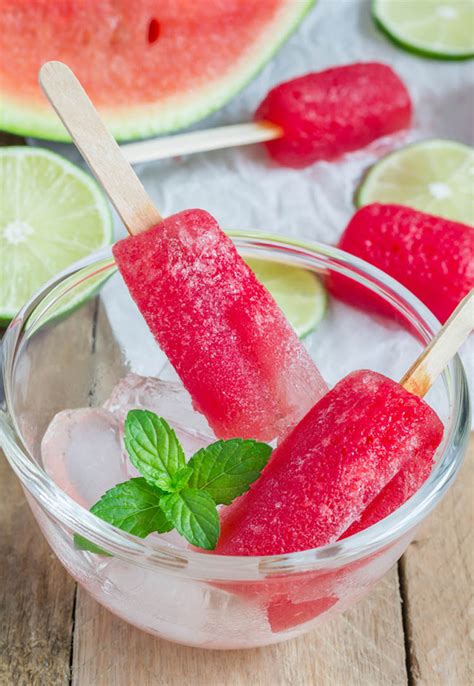 Healthy Homemade Watermelon Lime Frozen Popsicles Recipe Melanie Cooks
