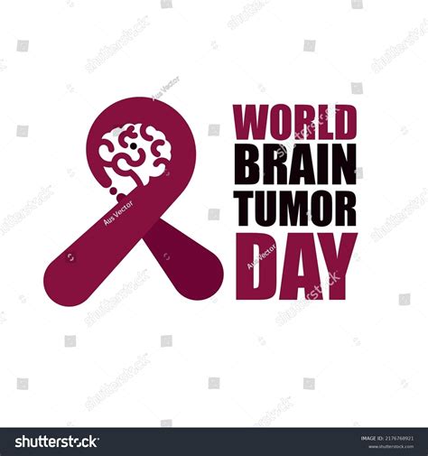 World Brain Tumor Day Logo Template Stock Vector Royalty Free