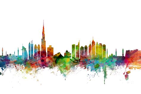 Free Download Dubai Skyline Canvas Print Canvas Art Photowall 975x650