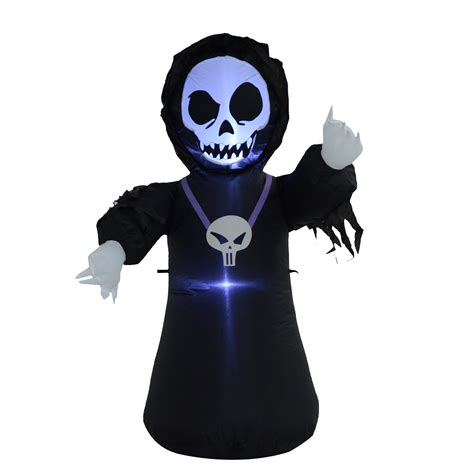 Homcom 4 Outdoor Lighted Halloween Inflatable Grim Reaperaosomcom