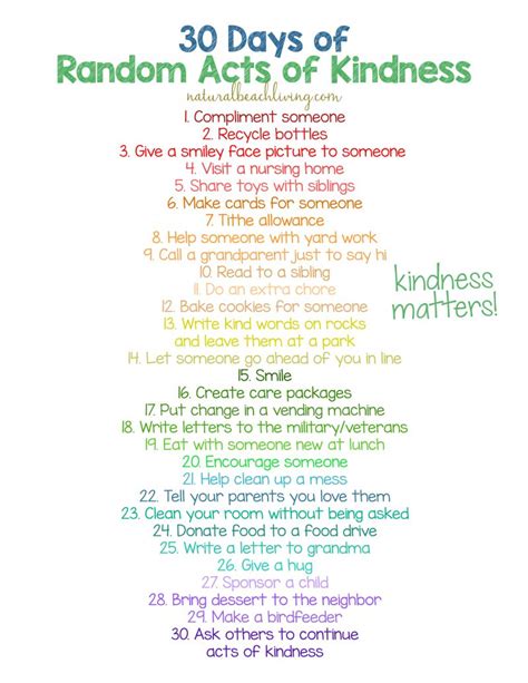 15 Of The Best Free Random Acts Of Kindness Printables Templates