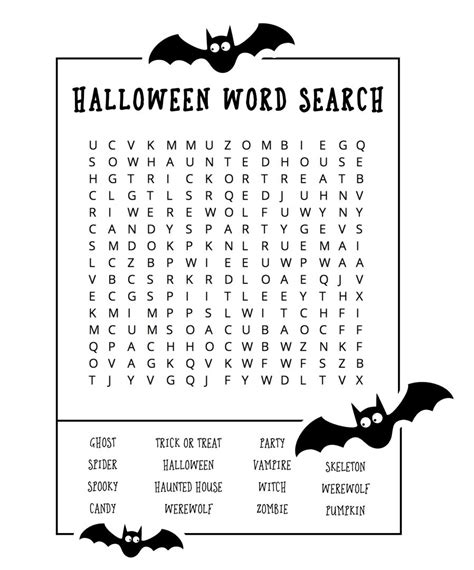 15 Best Printable Halloween Word Search