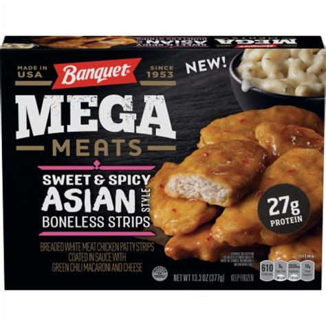 Banquet Mega Meats Sweet And Spicy Asian Style Boneless Chicken Strips