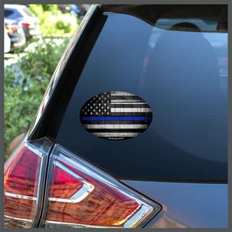 Blue Lives Matter Police Policemen Thin Blue Line Sticker Decal Or Car