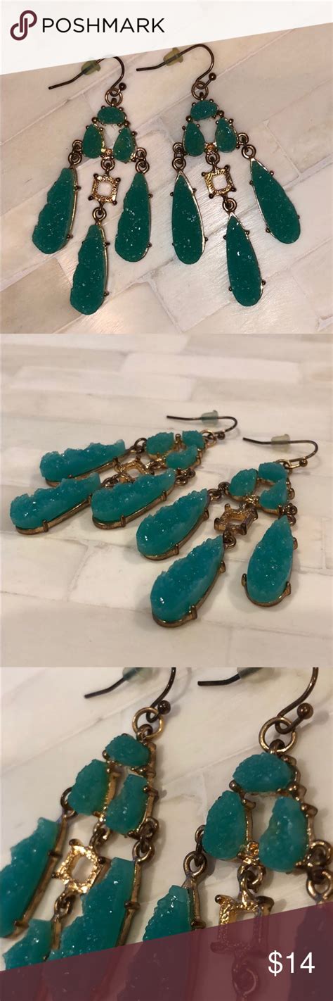 Turquoise Gem Stone Chandelier Earrings I Love These Earrings For A