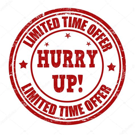 Limited Time Offer Stamp Limited Time Offer Hurry Up Stamp — Stock