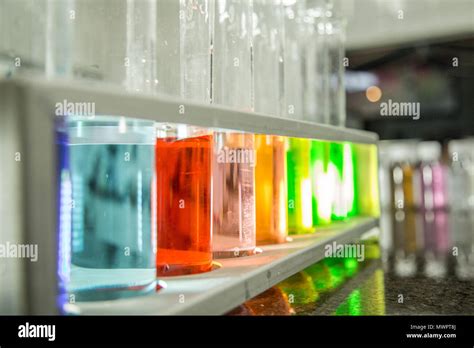 Chemical Beaker Color Liquid Stock Photo Alamy