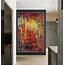 Large Colorful Vertical Modern Contemporary Abstract Wall Art Palette 