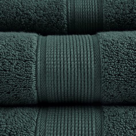 8pc Dark Green 800gsm Long Staple Cotton Bath Towel Set 800gsm Dark Green
