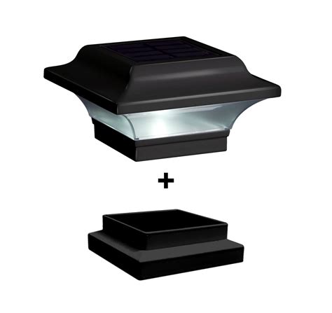 imperial solar post cap black with 3 x3 adaptor classy caps mfg inc