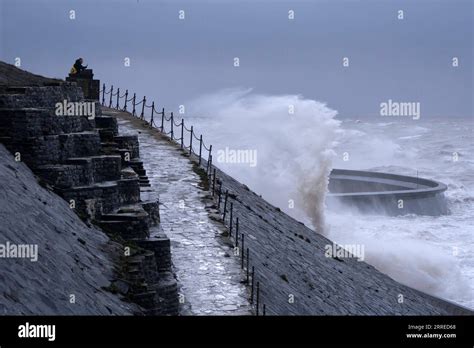 220219 Blackpool 19 Février 2022 Une Photo Prise Le 18 Février 2022 Montre Des Vagues Qui