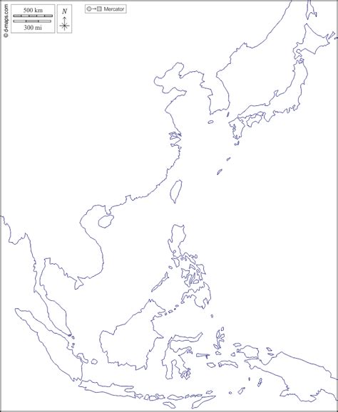 Asia Oriental Mapa Gratuito Mapa Mudo Gratuito Mapa En Blanco