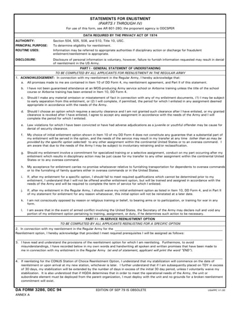 Da Form 3286 Fill Out Sign Online And Download Printable Pdf