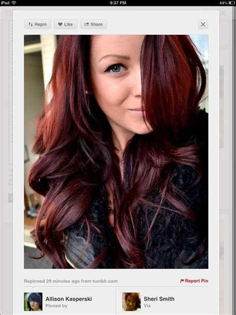 Red Ombre What My Hair Color Looks Like Dark Auburn Hair