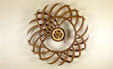 Wonderfully Hypnotic Wooden Kinetic Wall Sculptures