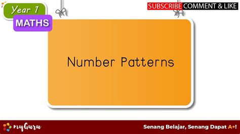 Year 1 Maths Number Patterns Youtube