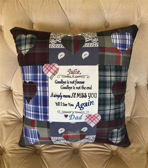 made from hanky loved one shirt dad mom pillow in loving etsy memory pillows mom pillow