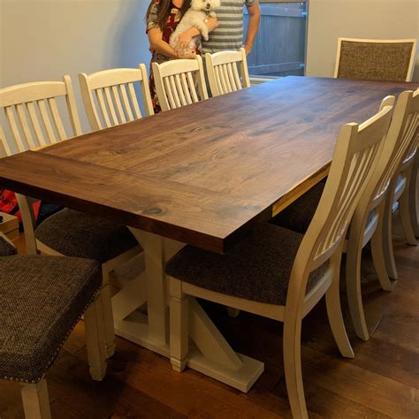 This is an eight quarter Black Walnut dining room table I made for my 